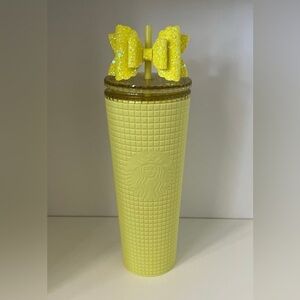 Starbucks Lemon Yellow Textured Venti Tumbler